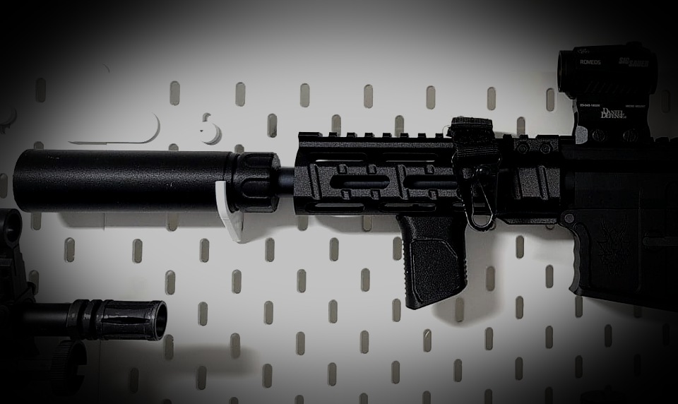 Rifle with printed handguard